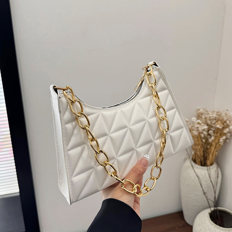 Sac de sous-bras polyvalent de style coréen à bloc de couleur