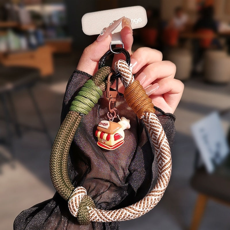 Portable de voyage extérieur Tag Woven Téléphone Lanyard