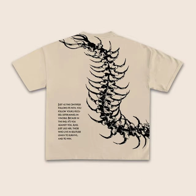 T-shirt imprimé en coton rétro pour hommes