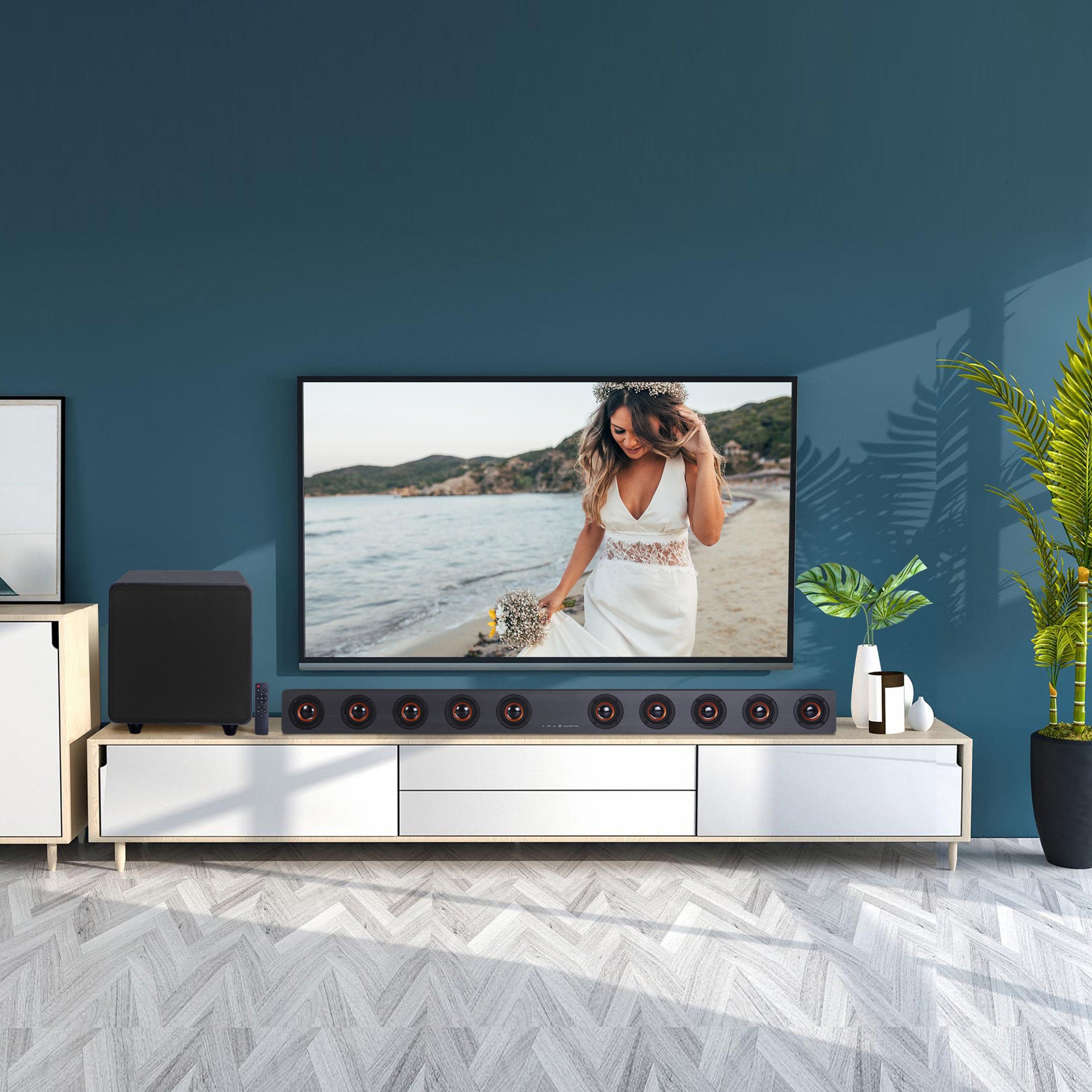 Haut-parleur Bluetooth mural Creative Wooden haute puissance