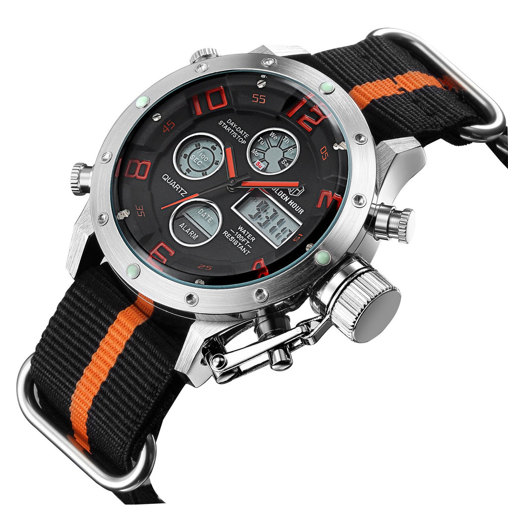 Fashionable Multifonctionnelle Waterproof Watch pour hommes