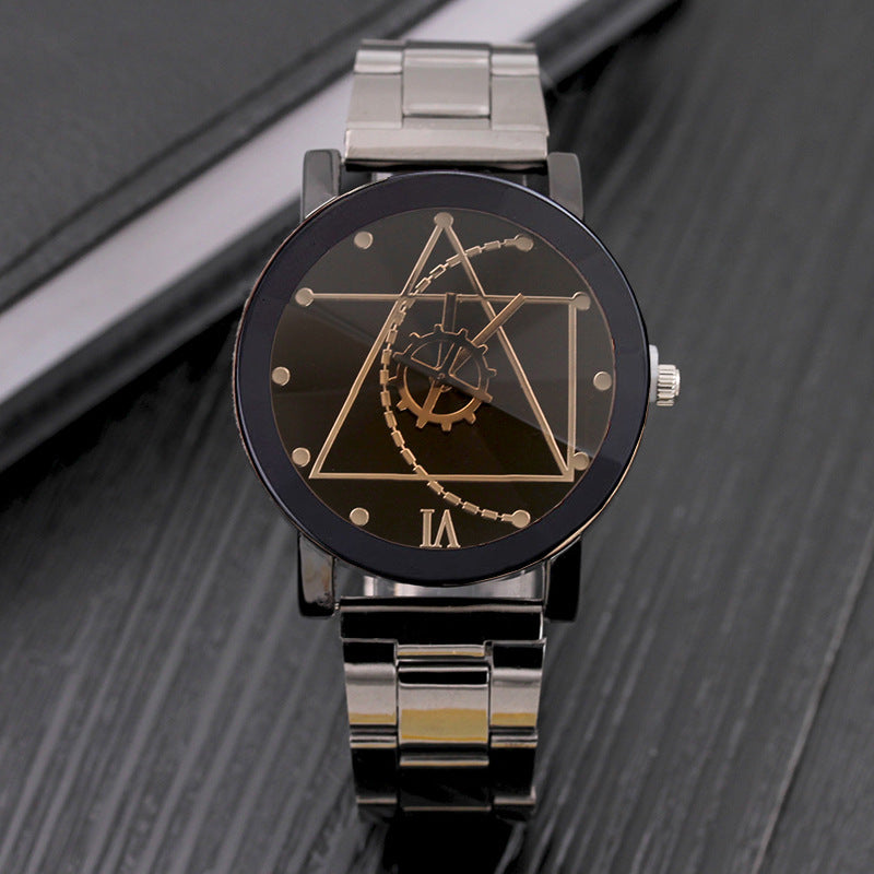 Fashion Gear Compass Tournable en acier montre hommes et femmes