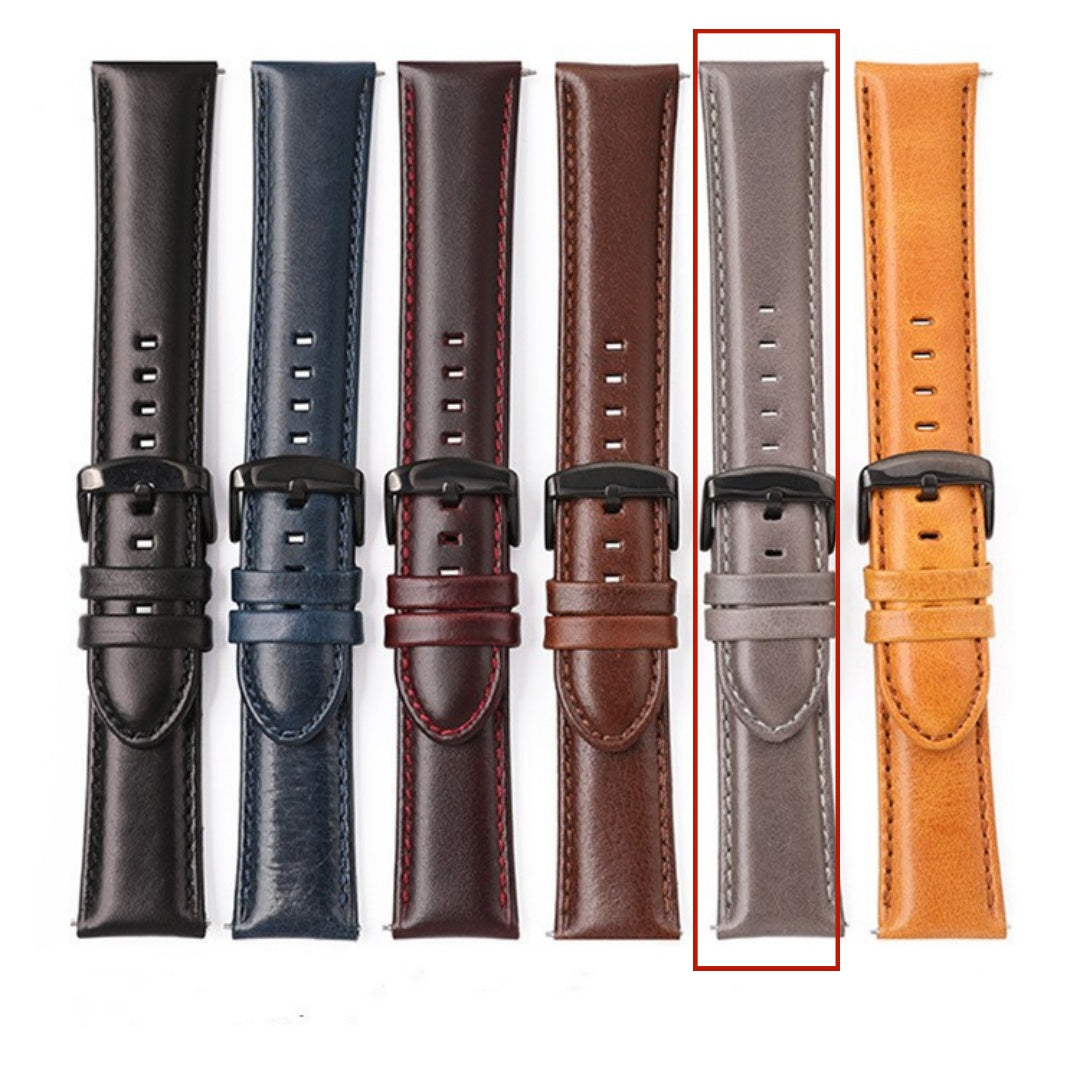 Bracelet de montre en cuir de vache tout-match Crazy Horse Pattern En cuir Smart Watch Band