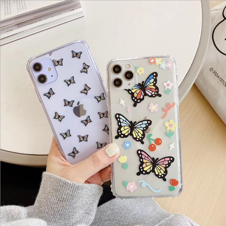 Boîtier de téléphone papillon couleur
