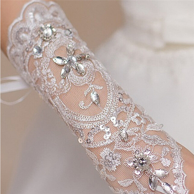 Gants de robe de mariée mère