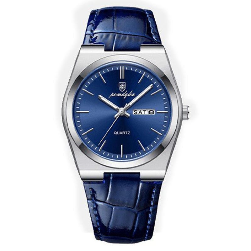 Montre à quartz lumineux ultra-mince pour homme