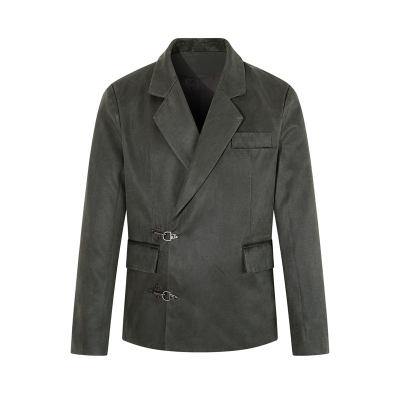 Blazer de style vintage avec fermeture avant Diagonal et fermoir métallique