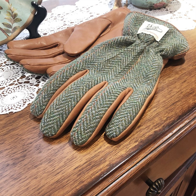 Protection contre le froid dans les gants en cuir tweed