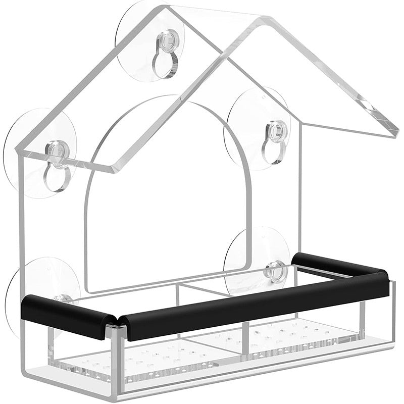 Acrylique Bird Cage Cummingbird Feeder Pet Supplies Transparent Wall-monted Birds Feeder
