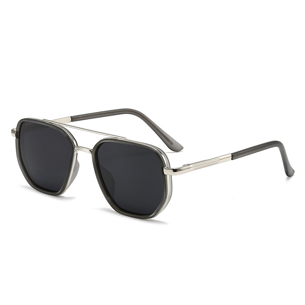 Lunettes de soleil en métal de style Chanel pour hommes
