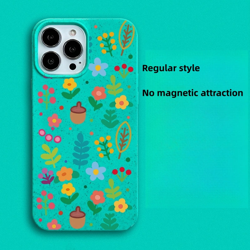 Cas de téléphone magnétique Fleurs et plantes résistant aux gouttes