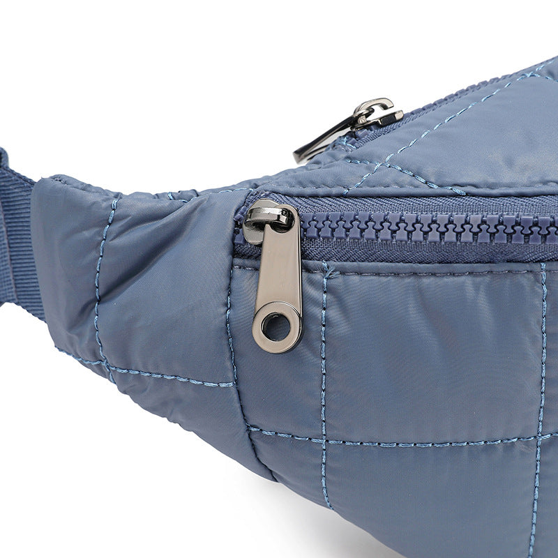Sac de taille casual de couleur solide avec un motif diamanté