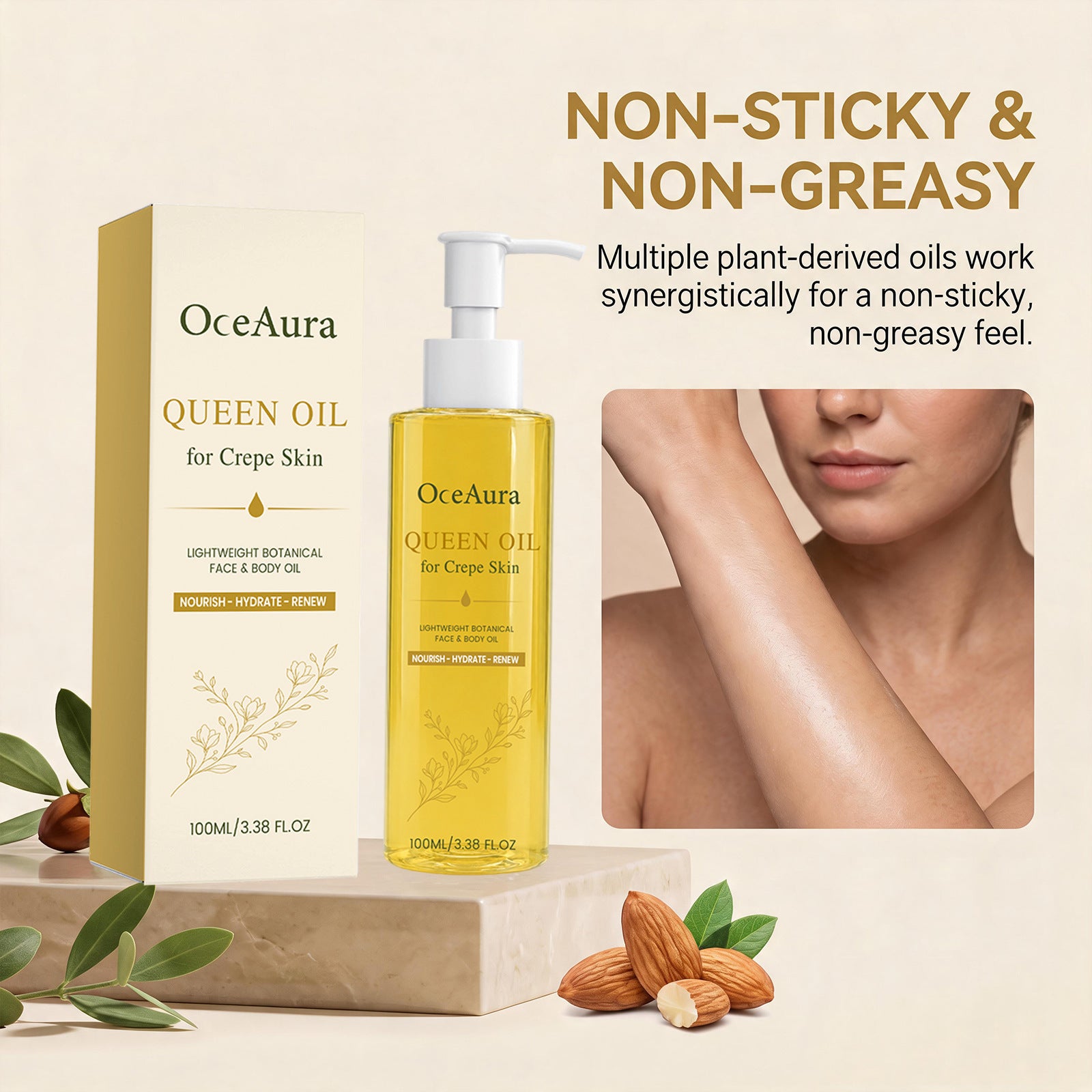 Huile hydratante pour soins de la peau