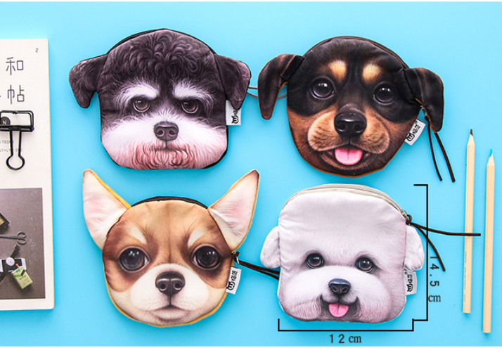 Corée créative Harajuku star Wang sac à main en tissu Plush sac de changement de chien