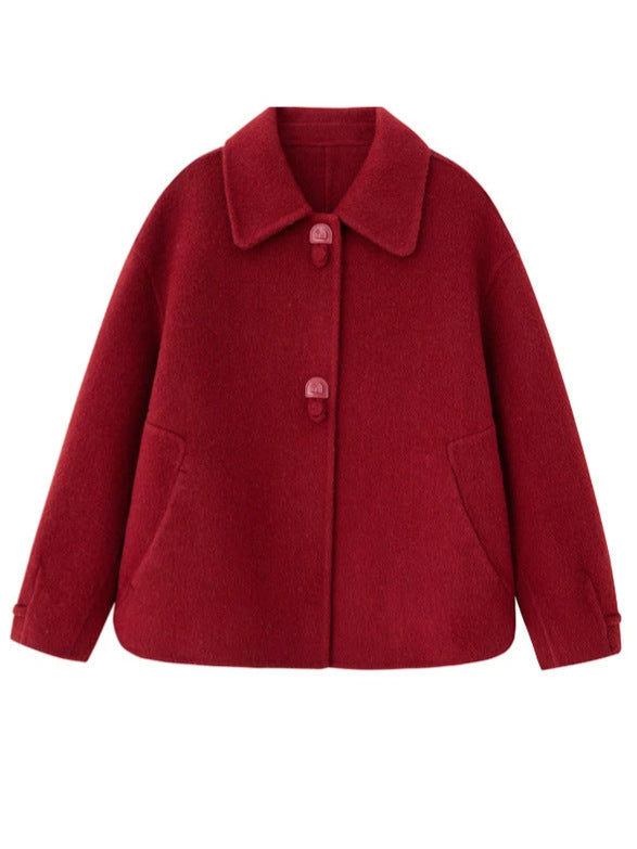 Élégant woolen court manteau pour les femmes