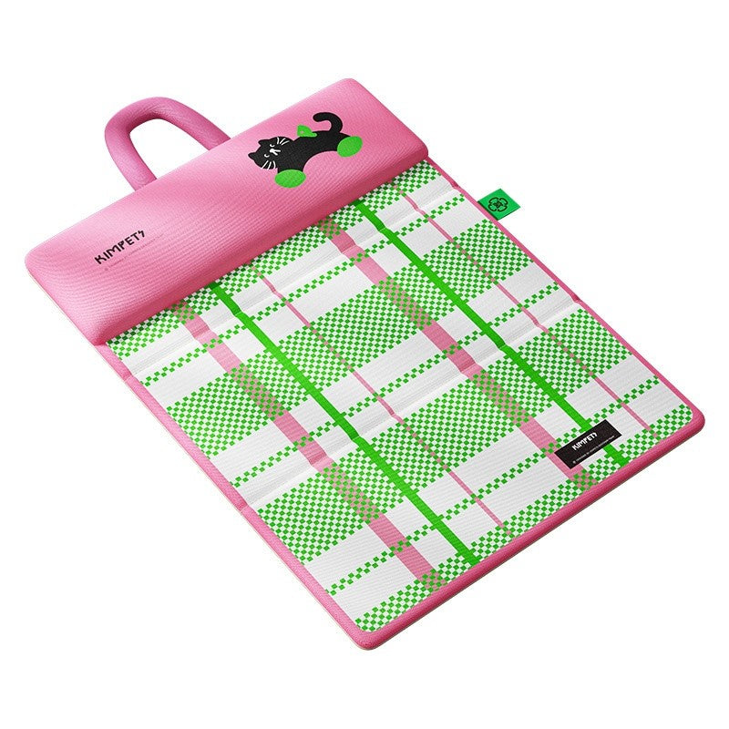 Summer Cooling Bed Mat with Pillow Foldable Portable Double-Sided for Cats Small Dogs