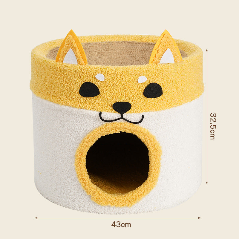Cadre d'escalade de chat avec lit de chat de style seau
