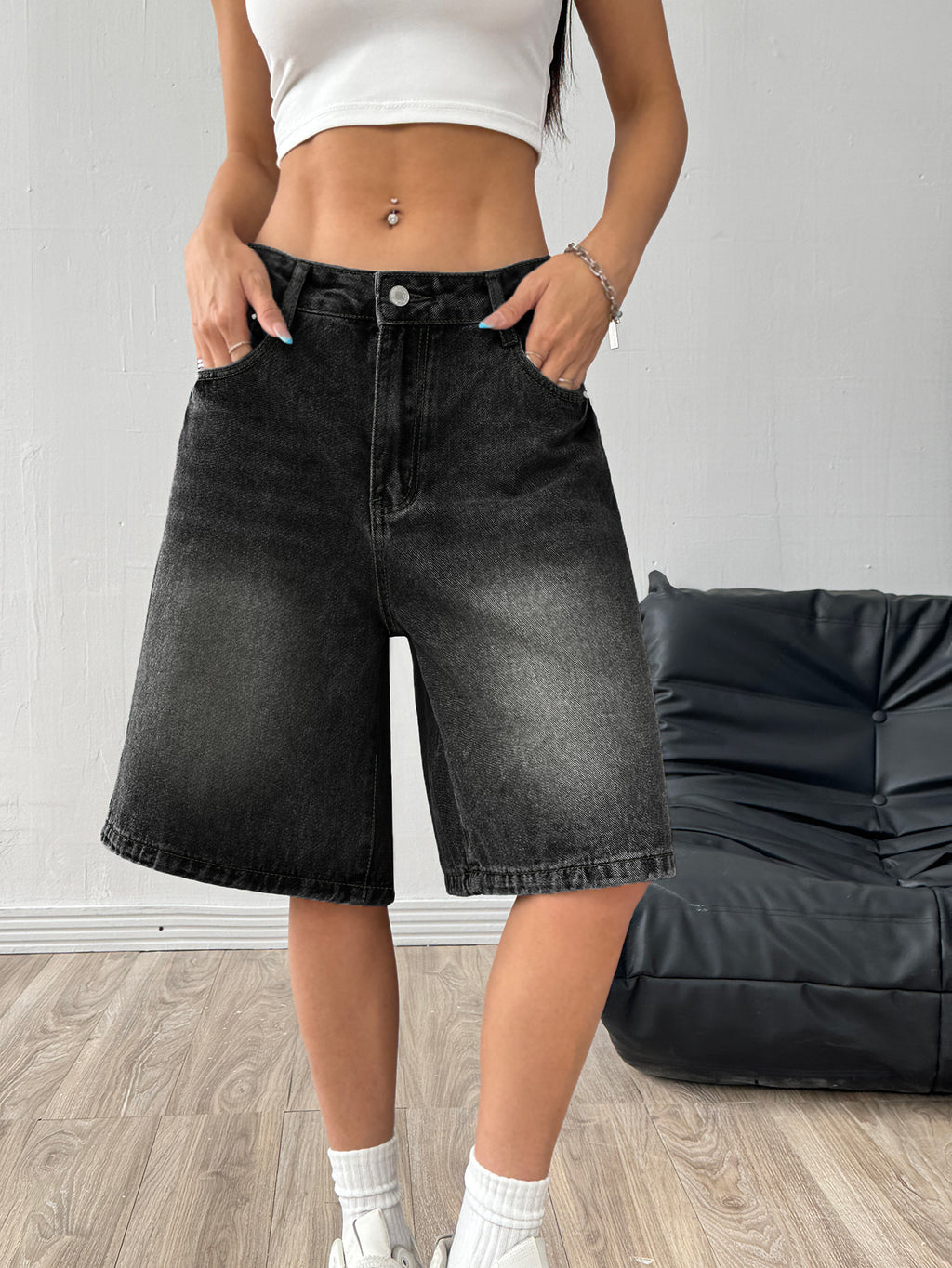 Short en denim casual loose-Fit pour femmes