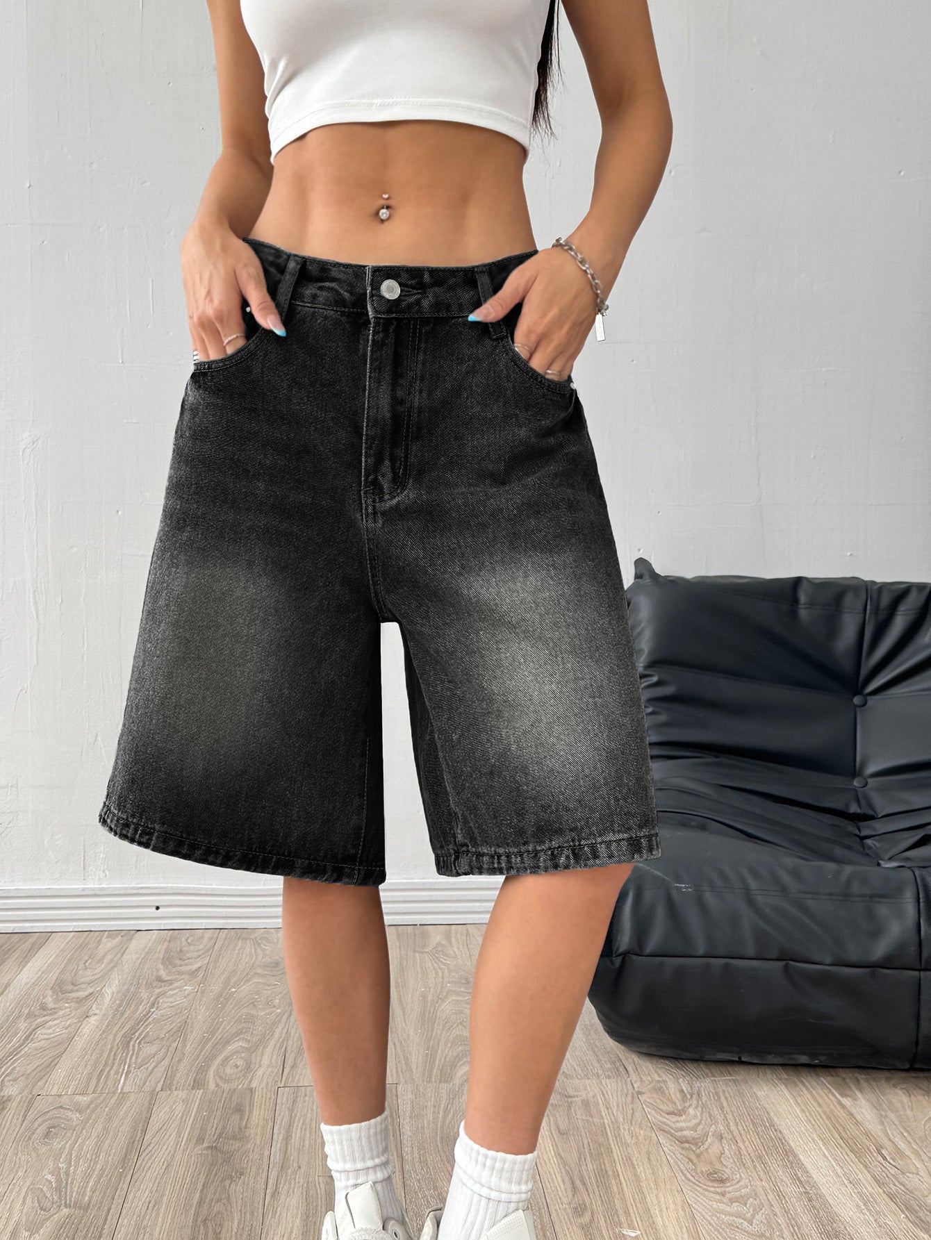 Short en denim casual loose-Fit pour femmes