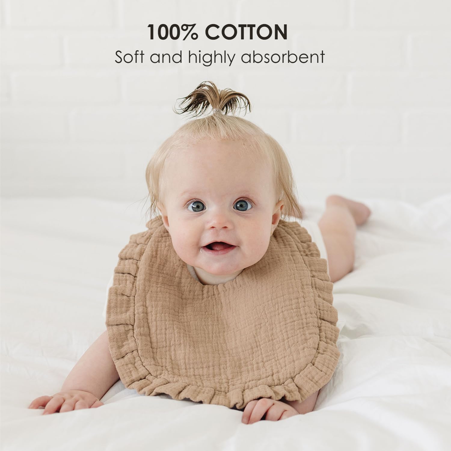 Bébé Muslin Bibs Bandana Drool Bibs pour les garçons et les filles unisexes