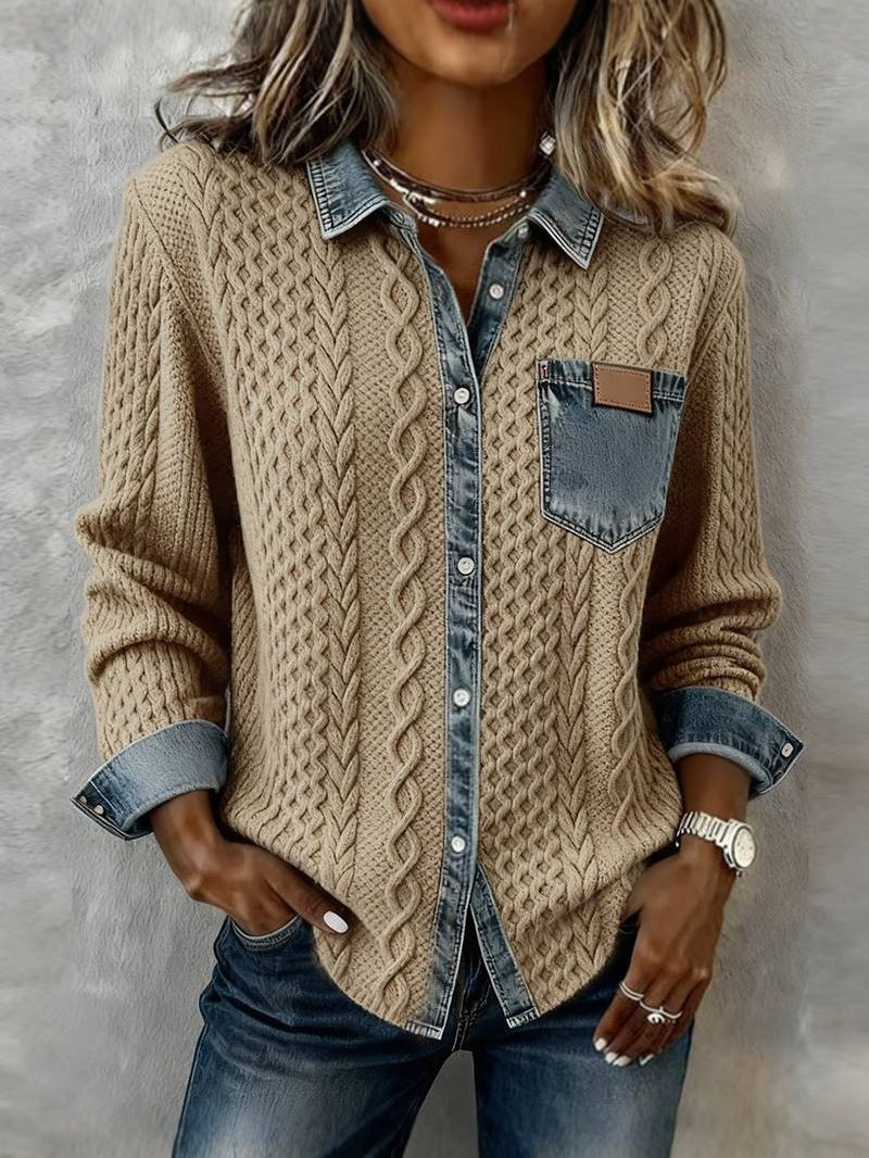 Chemise de Denim de style européen et américain pour femmes
