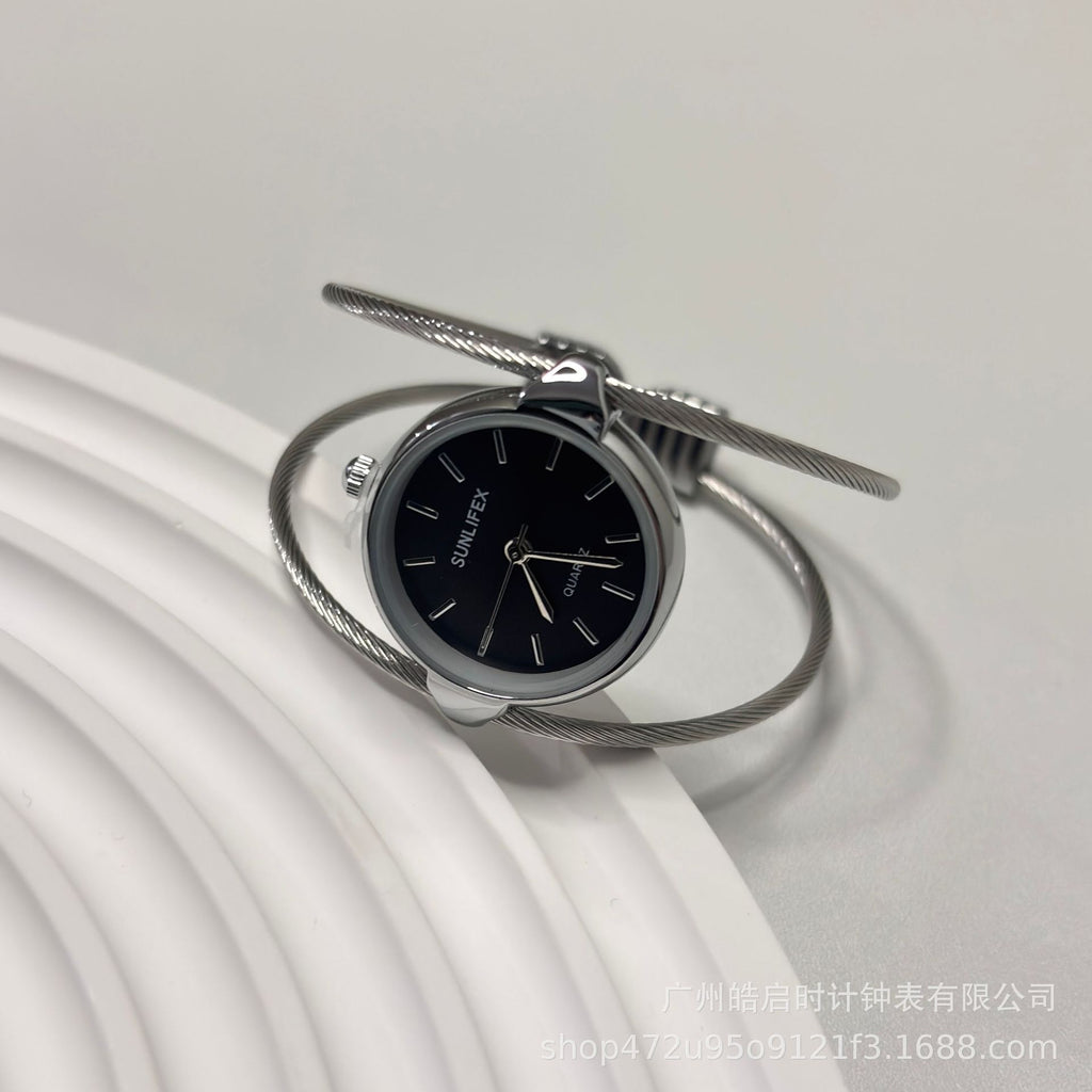 Femmes Minimaliste Montre Bangle Ouverte