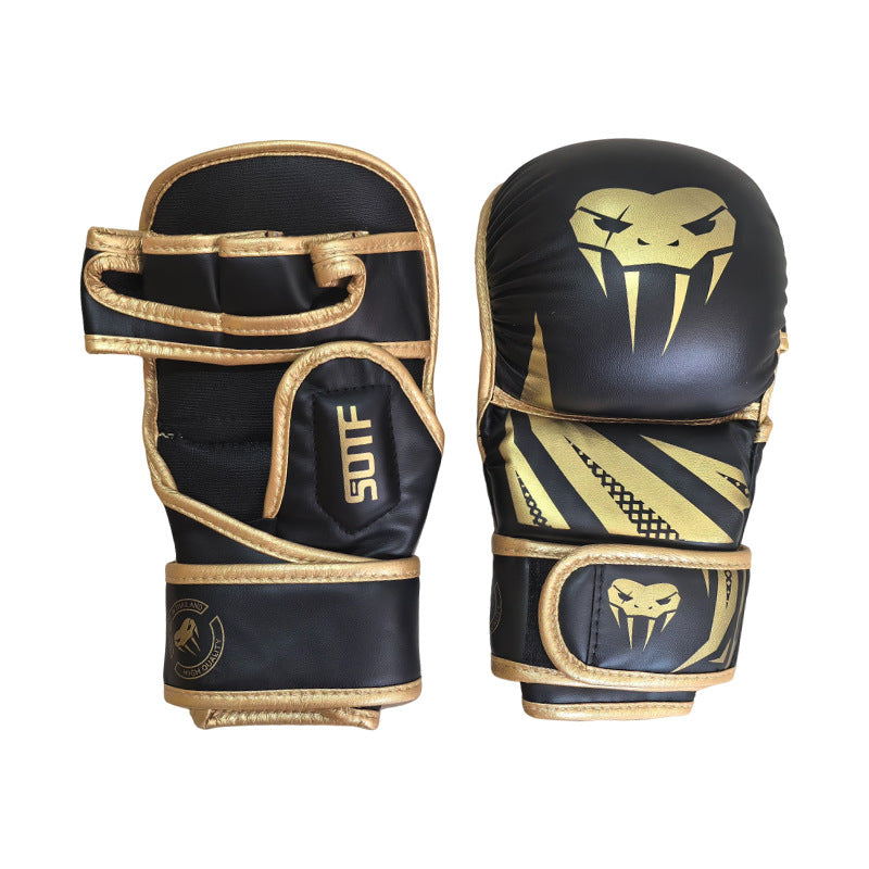 Gants de Sanda à moitié doigts de boxe pour hommes