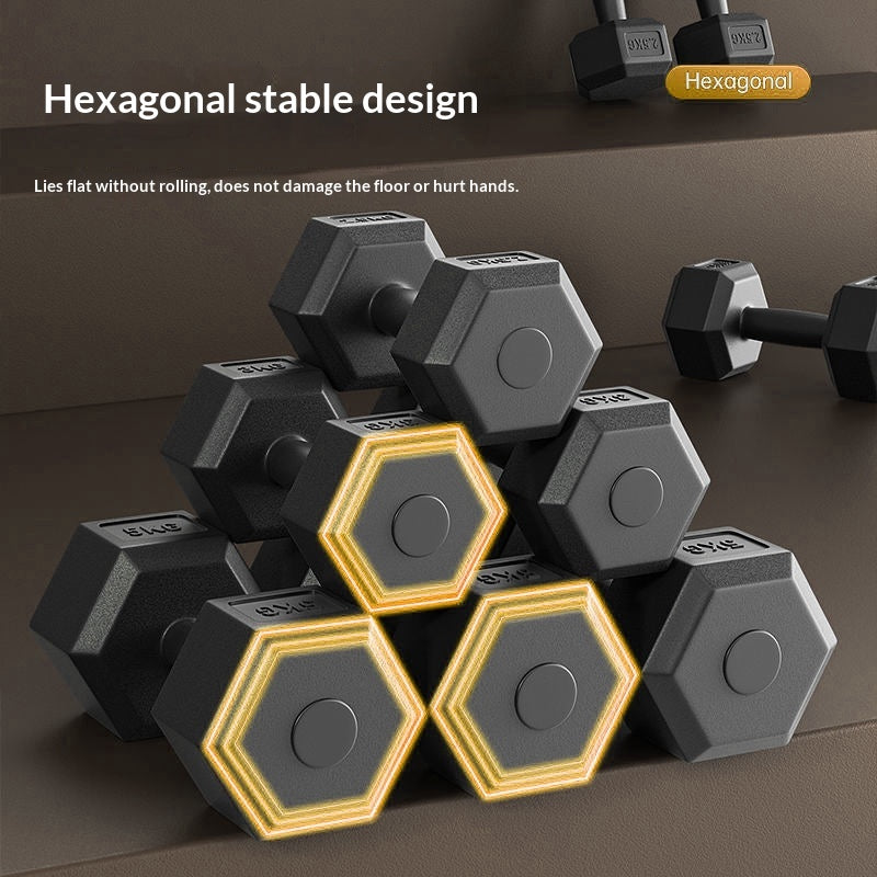 Accueil Fitness Équipement d'exercices Fixed Rubber-Coated Small Dumbbells
