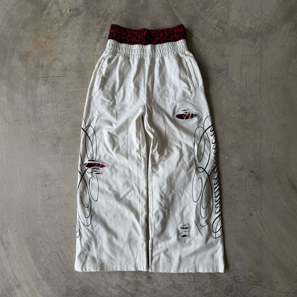 Sweatpants sport occasionnels à double bande imprimée en lettres