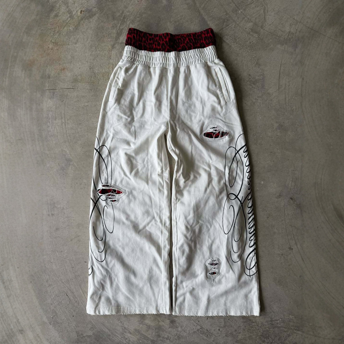 Sweatpants sport occasionnels à double bande imprimée en lettres