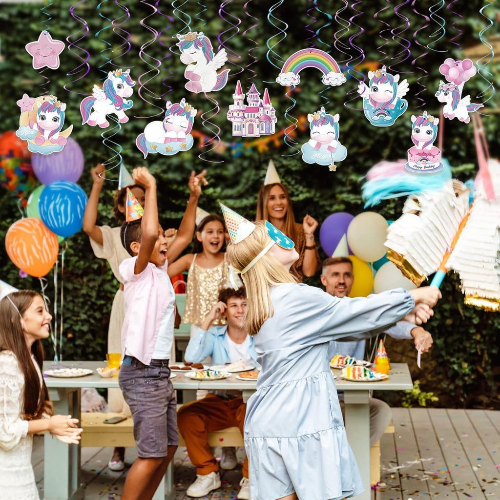 Décorations de soirée et accessoires — Licorne 30 piece Suspendue LANMOK Rainbow Licorne Spi