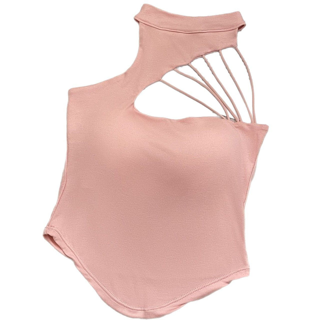 Camisole de col haltère irrégulière pour les femmes