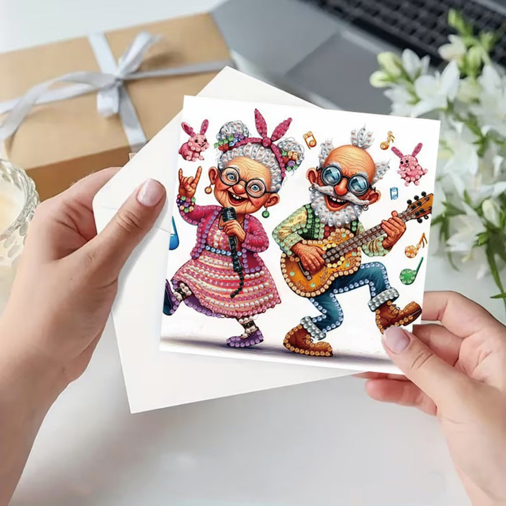 Kit de peinture diamant bricolage Kit carte d'anniversaire