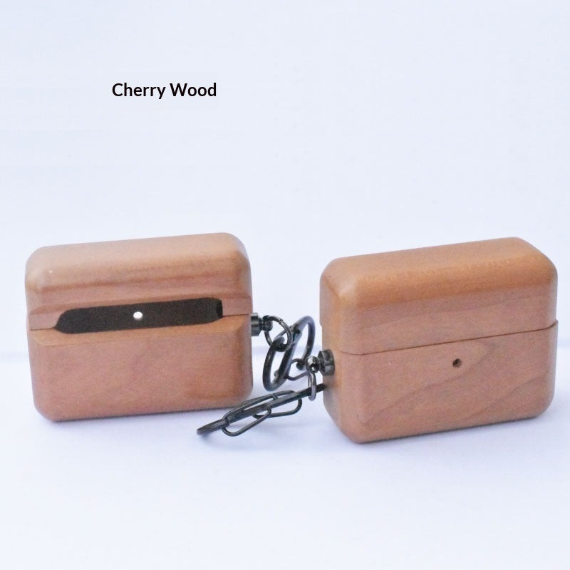 Boîtier d'écouteur Bluetooth en bois