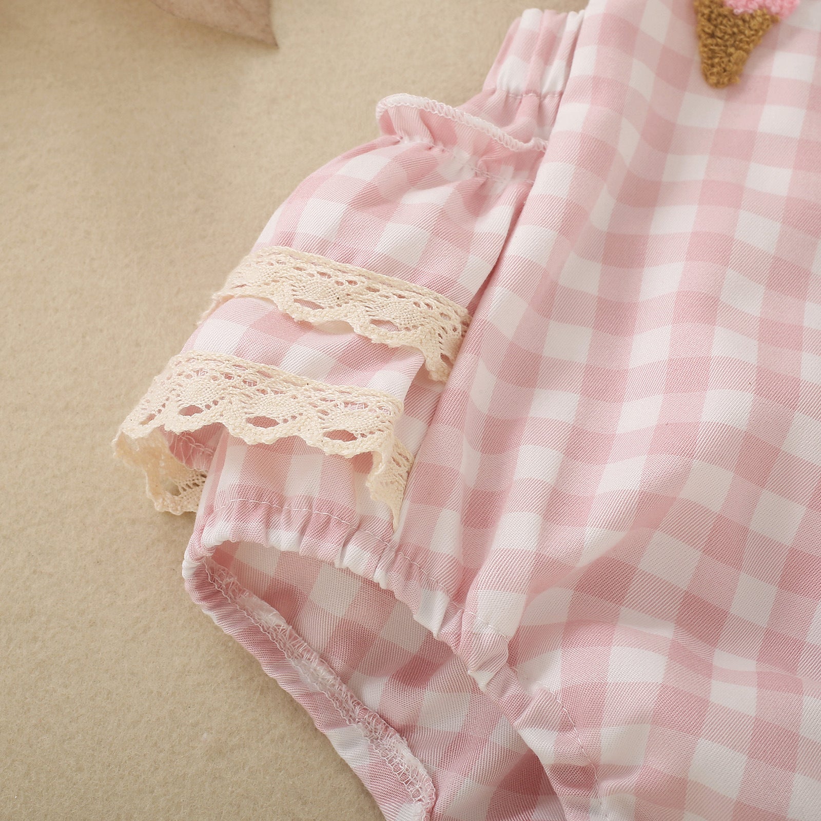 Sangle d'été combinaison de saut Plaid filles Romper