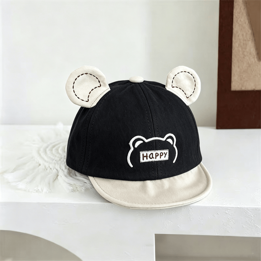Bébé style multicolore oreilles d'ours en trois dimensions Happy Brodeed Soft Brimmed Sun Prot