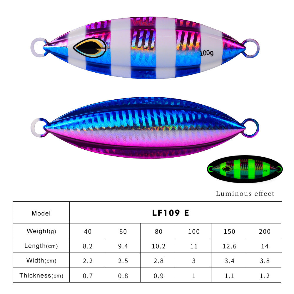 Lueur lumineuse en métal submergé pour la pêche en mer