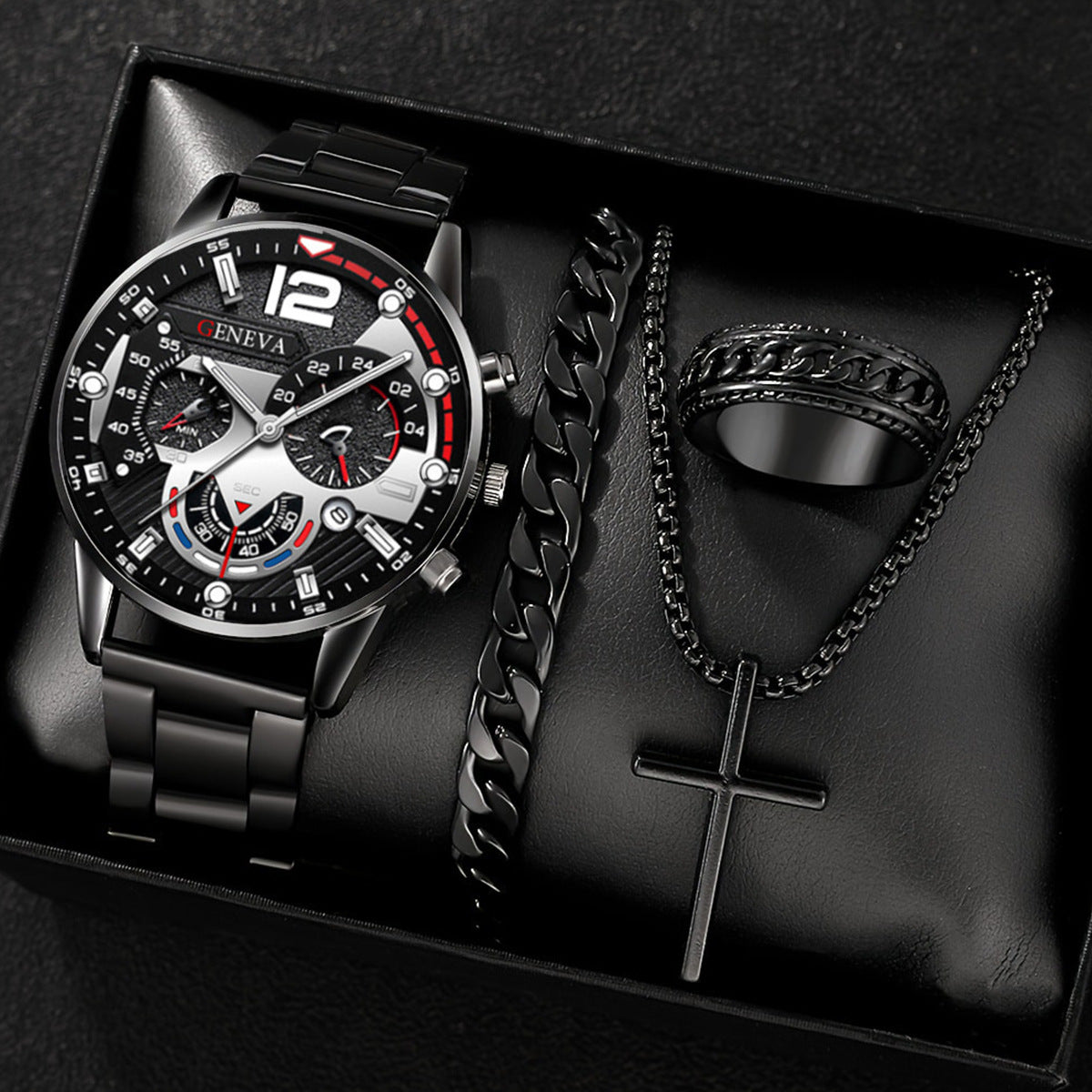 Montres d'affaires Tempérament pour hommes Ceinture d'acier cross