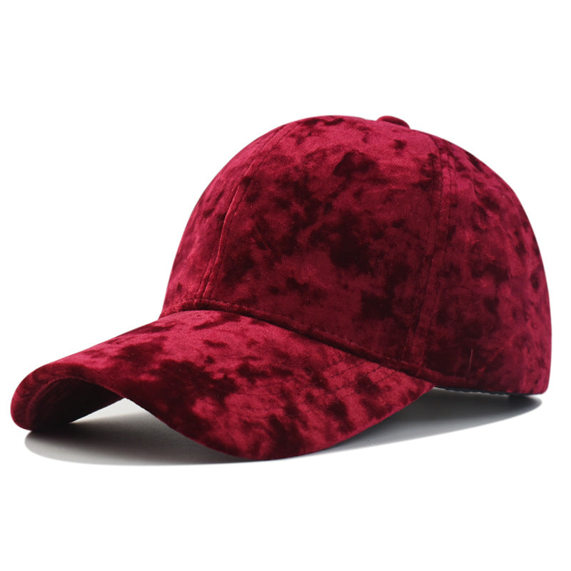 Casquette de baseball souple et rétro Velvet pour femme