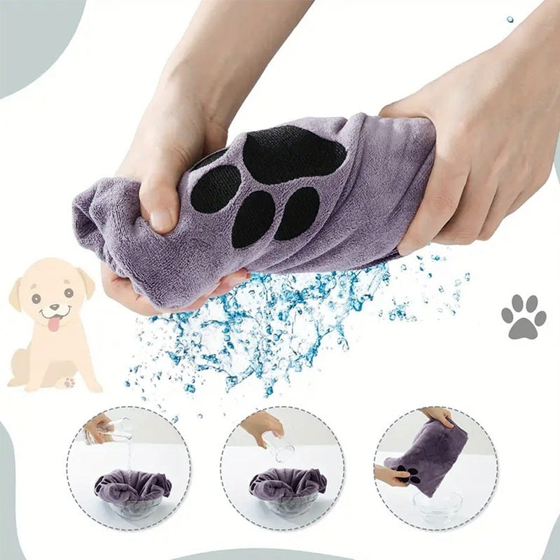 Serviette de bain pour animaux de compagnie Séchage rapide Très absorbant Extra grand et épais en Ultra Fine Mi
