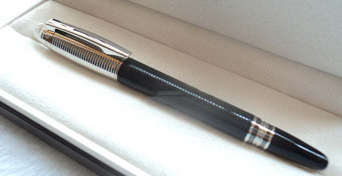 Interstellar cristal série tête métal Rollerball stylo à bille stylo de fontaine classique Carbo