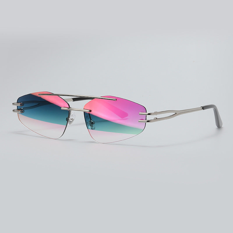 YSM8003 Lunettes de soleil mode polygonales sans cadre