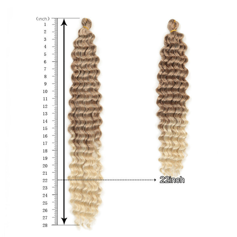 African Wig 22 pouces Twist Water Wave Pattern