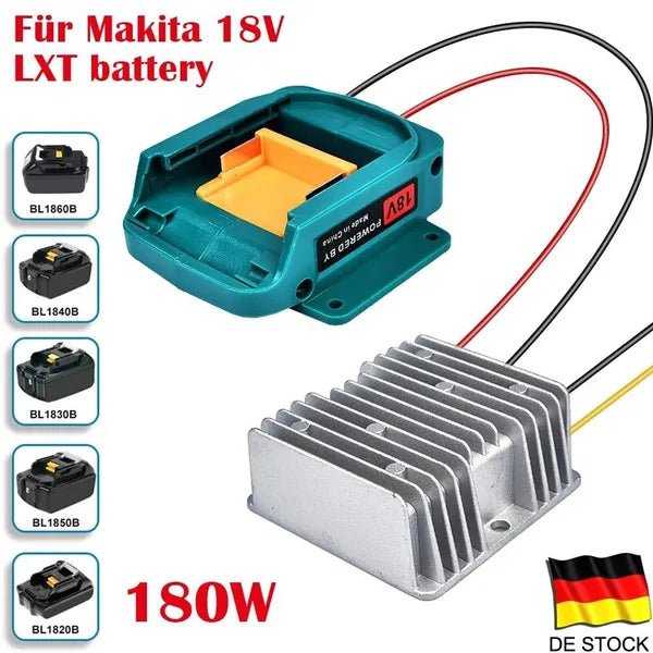 DC 18V à 12V 180W Convertisseur de tension par étape pour Makita 18V Batterie
