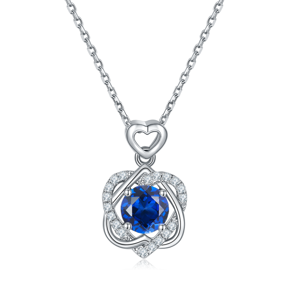 S925 Collier de coeur en argent sterling