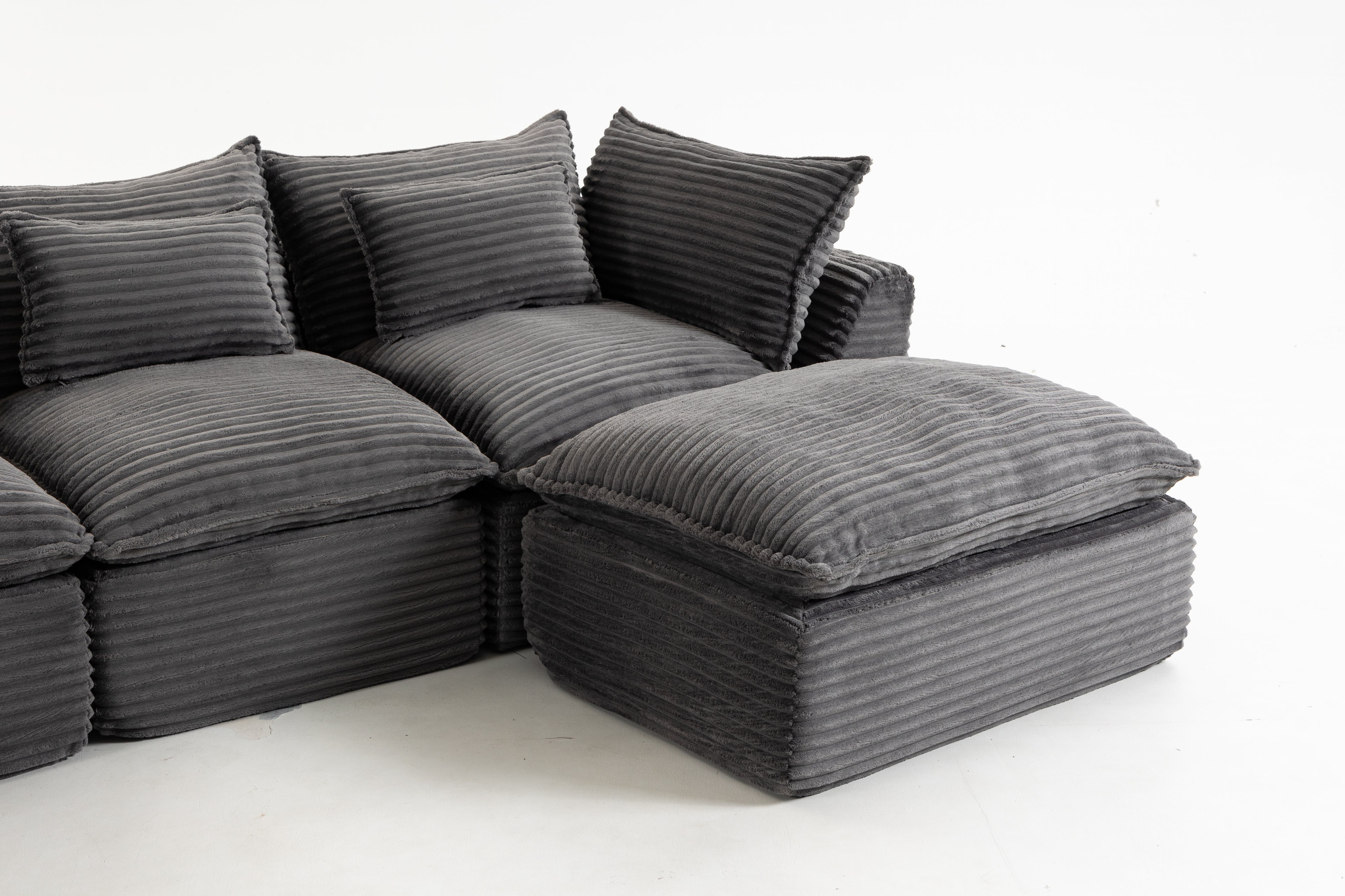 129,8" Largeur Cloud Couch Oversize Modular Sectional Canapé Vrai Relax Comfy Coupes Wide&De