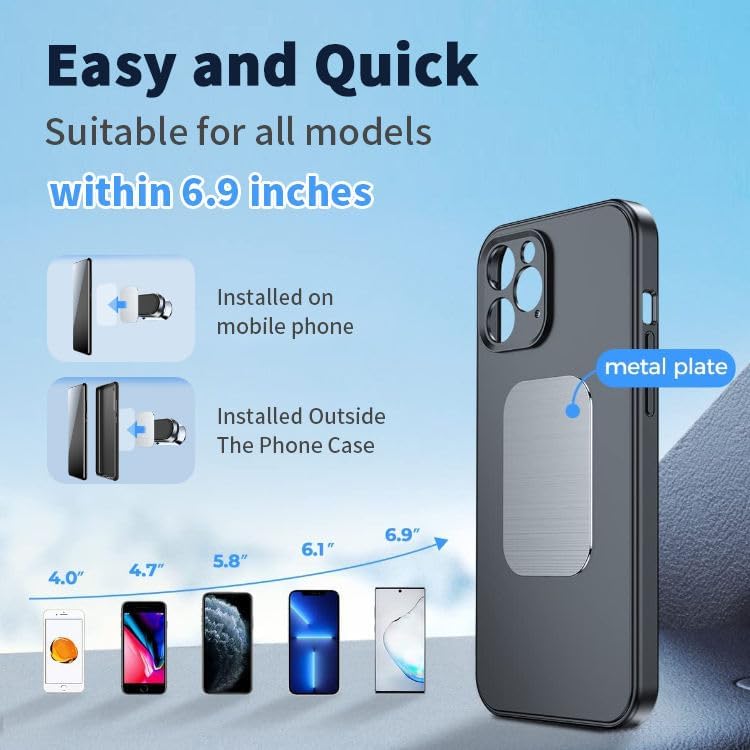 2 Pack Strong Magnetic Car Phone Holder Powerful Magnet Upgrade 360 Degree