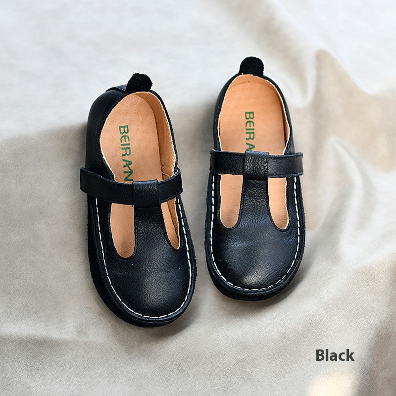 Chaussures de bébé en cuir véritable en cuir doux de veau