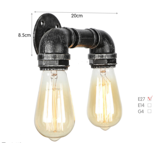Small retro bedroom wall light