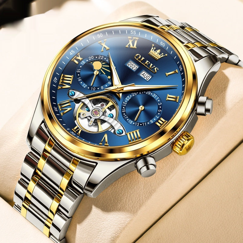 Montre mécanique polyvalente et étanche pour hommes